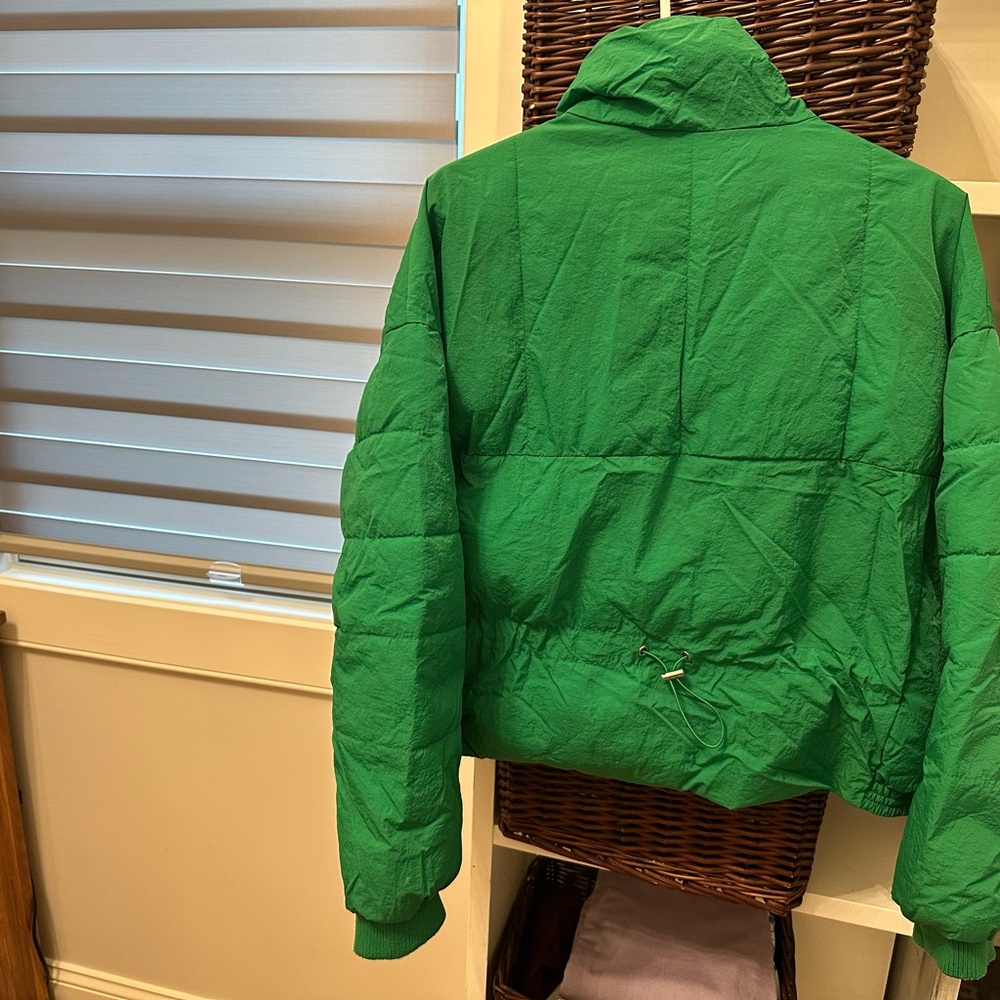 Free People Green Puffer Jacket - Picture 2 of 14